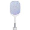 SQUADO Racchetta Elettrica Antizanzare 2-in-1, Acchiappamosche 3000 Volt, con Lampada e Base di Ricarica, Bianco