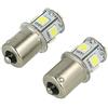 CARALL 24V Lampada Led Canbus BA15S G18,5 R5W Colore Rosso Piedi Dritti 8 Smd 5050 Per Camion Bus Barca