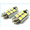 CARALL Lampadina Led Siluro Canbus T11 C5W 36mm 6 SMD 5050 12V Luci Targa Con Dissipatore