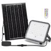 Aigostar Faro Led 100W Grigio con pannello solare IP66 RGB + Bianco freddo 6500K Dimmerabile con telecomando e con sensore crepuscolare Aigostar