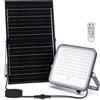 Aigostar Faro Led 150W Grigio con pannello solare IP66 RGB + Bianco freddo 6500K Dimmerabile con telecomando e con sensore crepuscolare Aigostar