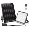Aigostar Faro Led 100W Grigio con pannello solare IP66 CCT temperatura colore regolabile Dimmerabile con telecomando e con sensore crepuscolare Aigostar
