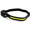 Aigostar Torcia Led frontale regolabile Nera e gialla IP20 con sensore di movimento ricaricabile Bianco freddo 6500K Aigostar