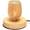 Aigostar Portalampada da tavolo Cilindro con base in legno E27 100×100 mm Aigostar