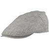 Hut Breiter Berretto da uomo | Flatcap | Berretto in 100% lino - con fodera in cotone - particolarmente leggero e comodo Blu marino 56