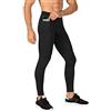MakingDa, pantaloni sportivi da uomo con zip e tasca a compressione, per allenamento tecnico Nero XXL
