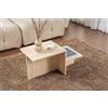 Hanah Home Moderno tavolo da caffè rustico, travertino, 80 x 40 x 40 x 40 cm, realizzato in 100% melamina, spessore: 18 mm, perfetto per spazi moderni in casa, in ufficio e studio, design elegante e funzionale