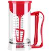 Ejoyous Dosatore per Pastella 1200mL, Miscelatore e Dosatore 2 in 1, Elettrico con Coperchio e Bilancia, per Waffle e Torte
