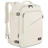 MATEIN Zaino da Viaggio per Wizzair 40x30x20, Bagaglio a Mano Aereo Multitasche Borsa da Cabina 24L, Zaini Casual per Donna Uomo, Leggero Espandibile Travel Bag per Scuola Lavoro Trekking, Beige