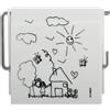 MSV - Porta Carta igienica a Parete - PS e Acciaio Cromato - Design per Asilo - Dimensioni 13 x 15 x 11,5 cm - Nero e Bianco - Ideale per riporre Accessori da Doccia e da Bagno