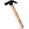 Navaris Martello con penna a granchio - Manico in legno duro Hickory 33cm - Testa in acciaio inox levachiodi 560g - Martelletto carpentiere - M