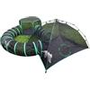 Pawtenda Tenda per Gatti per Esterni e Interni - Recinto Verde Pieghevole Con Tunnel, Box Portatile Catio 4 in 1 Con 2 Tende e 2 Tunnel