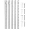 VEVOR Pilastri per Mensole, Staffe per Mensole Regolabili in Acciaio inox, Inserti per Strisce di Pilastri con 40 Viti, per Scaffalature a Parete, Armadio, 990 x 17,6 x 10,5 mm 10 Pezzi