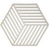 Zone Denmark - Sottopentola esagonale in silicone - Design geometrico moderno - Resistente a 250 °C - Lavastoviglie - Dimensioni 16 x 14 x 0,9 cm - Grigio caldo