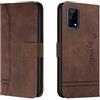 Lihondar Cover per OPPO Realme 7 5G/V5 5G/Q2 5G/Narzo 30 Pro 5G, Custodia Portafoglio Flip Libro Wallet Case Antiurto Custodia in Pelle PU Premium, Slot per Schede, con Magnetica a Scatto (Marrone)