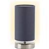 Brilliant Clarie - Lampada da Tavolo con Paralume in Tessuto, 1x E14, Max 40 W, in Ferro e Tessuto Moderno Grigio