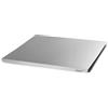 Gi.Metal Tagliere Spianatoia per impastare in Acciaio Inox con Tappetino antiscivolo - Tagliere da Cucina e Piano Lavoro Cucina multiuso (49x47cm, piega 2cm)