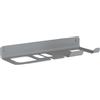 Lineabeta Porta phon piastra e spazzole da muro Saeta grigio opaco L.35 cm