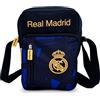 Hy-Pro Borsa laterale del Real Madrid CF con licenza ufficiale, leggera, merchandising del Real Madrid, stemma e colori del Real Madrid, per bambini e adulti, ottima idea regalo per calcio