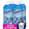 Fabuloso Ammorbidente Lavatrice Concentrato Fresco Mattino, 216 lavaggi, Bucato Morbido e Fresco 2 volte più a Lungo, 4 x 1.25 L
