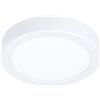 Eglo LED Plafoniera Fueva 5, Ø 16 cm, lampada da soffitto a 1 fiamma in acciaio con diffusore in plastica, lampada da soffitto bianca, LED luce calda