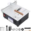 HEBERUCK Mini sega circolare da tavolo, alimentatore a 7 marce, sega da tavolo regolabile di precisione portatile, con 4 lame e linguetta di sicurezza, lama da 0,1 - 15 mm, regolabile in altezza