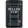 Pellini Top Decaffeinato Naturale, Caffè Decaffeinato Macinato per Moka con Note di Caramello e Cioccolato, Miscela 100% Arabica, Confezione da 250g