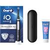 Oral-B Spazzolino Elettrico Ricaricabile iO 3 Nero, 1 Spazzolino Elettrico, 1 Testina Di Ricambio, Custodia Da Viaggio + Dentifricio Oral-B Pro-Expert Sensibilità, Pulizia Denti Efficace