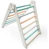 Family Nation, Triangolo Montessori Pikler Sunny Beach, per Bambini da 1 Anno di età, Sviluppo di Equilibrio e Agilità, Solida Struttura in Legno, Pieghevole e Facilmente Riponibile, Colori Atossici