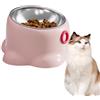 Generic Ciotole per gattini, ciotola rialzata per gatti | Ciotole per gatti con supporto inclinato | Ciotola per gatti in acciaio inox | Ciotola per cibo per gatti | Ciotola per acqua per gatti | Ciotole