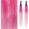 Dalababa 2 Pezzi Extension Capelli Colorati Bambina, Extension Coda Finta Capelli Colorate con Fascia Elastica, Coda di Cavallo Sintetiche Accessori per Ragazze Donne Partito Festival