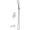 OMNIRES PARMA miscelatore monocomando, per vasca, SYSPMW01CRB, PARMA cromo/bianco [Rubinetteria Bagno > Rubinetteria Vasca]