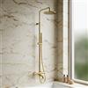 OMNIRES Y sistema doccia, termostatico, con bocca di erogazione vasca, Y1234GLB, Y oro spazzolato [Rubinetteria Bagno > Colonne Doccia]