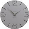 CalleaDesign Orologio da Parete Moderno Smile Alluminio per il muro del Salotto, Cucina, Ufficio. Silenzioso, Design, Grande 30 cm. Orologi da parete particolari moderni italiani.