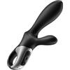 Satisfyer, vibratore anale Bluetooth, Heat Climax+ Connect App, 20,5 cm, con app, con funzione riscaldante, 2 motori, in silicone