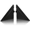 Leapiture Sostituzione della Copertura del Triangolo della Bandiera dello specchietto retrovisore per 500 2012‑2017 1SH17KX7AA Specchietto retrovisore Esterno Triangolo (Nero Brillante)