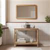 DEGHI Mobile bagno a terra sottolavabo 100 cm in legno di mango naturale - Caleido