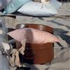 Svad Dondi Home Cuscino decorativo a Righe Dondi Home Ibiza 42x42 cm in Raso di Cotone - Corallo