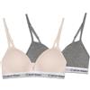 Calvin Klein Bambina Reggiseni a Bralette Confezione da 2 a Triangolo, Multicolore (Pvhblack/Pvhclassicwhite), 12-14 Anni