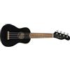 Fender California Coast Venice Ukulele Soprano, Manico a 'C' Confortevole e Facile da Suonare, Include Lezioni Virtuali Gratuite, Finitura Nera