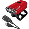 INFINI LUCE ANTERIORE MANUBRIO LAVA (80 LUMEN) - ROSSO