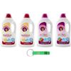 Beni Culinari 4 confezioni di test Chanteclair Lavatrice Marsiglia + Colorati - detersivo liquido per lavatrice - detersivo 28 lavaggi 1260 ml + portachiavi Beni Culinari