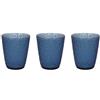 Tognana, Davor confezione 3 bicchieri 280 cc, vetro, blu
