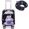 HTgroce 2pcs Set di Valigie per Bambini, Trolly con 4 Ruote Valigia per Bambini da Viaggio