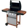 Campingaz 3 Series Woody LX - Barbecue a gas - Ripiani laterali pieghevoli