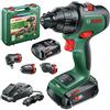 Bosch Home and Garden Bosch Trapano a batteria AdvancedImpact 18 (2 batterie, sistema a 18 V, in valigetta)
