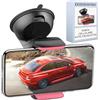 Didarenba Porta cellulare auto cruscotto ventosa parabrezza Rotazione a 360º Adattamento universale Compatibile con smartphone fino a 7,6