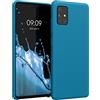 kwmobile Cover per Samsung Galaxy A51 Custodia - Back Case per Smartphone in Silicone TPU - Protezione Gommata - blu indaco