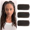 TOOPBIUTI Afro Kinky Bulk Hair 12 Inch 30g/Pack Synthetic Hair for Twist, Braiding, Repair Locs, Dreadlock Extensions, Afro Kinky Curly Bulk Crochet Braids Twists (4#, 12inch-3pc)
