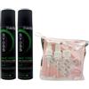 FEI FAN Lacca Tenuta Forte Max Hold con Complesso Vitaminico che Rinforza la Struttura del Capello, 3in1 Styling, Protezione, Tenuta 75ml + Kit Bottiglie da Viaggio (2 Spray + Kit Bottiglie da Viaggio)